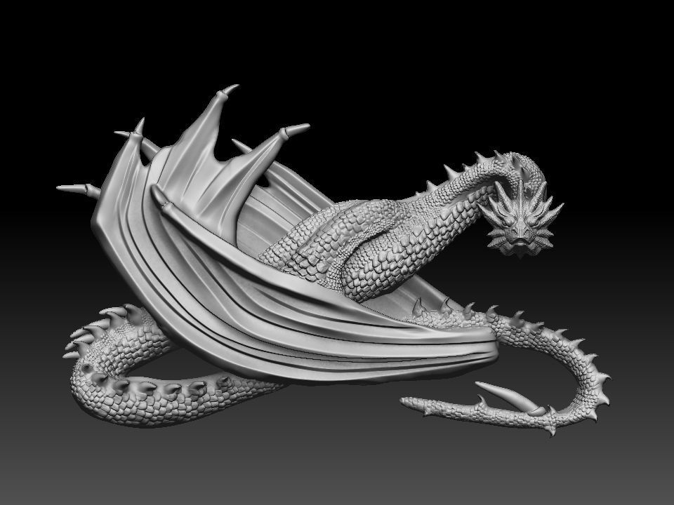 Dragon  relief biker 3D print and CNC model 3D print model_68
