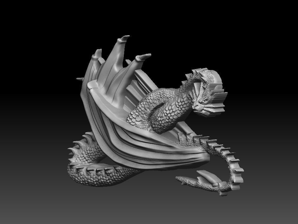 Dragon  relief biker 3D print and CNC model 3D print model_44