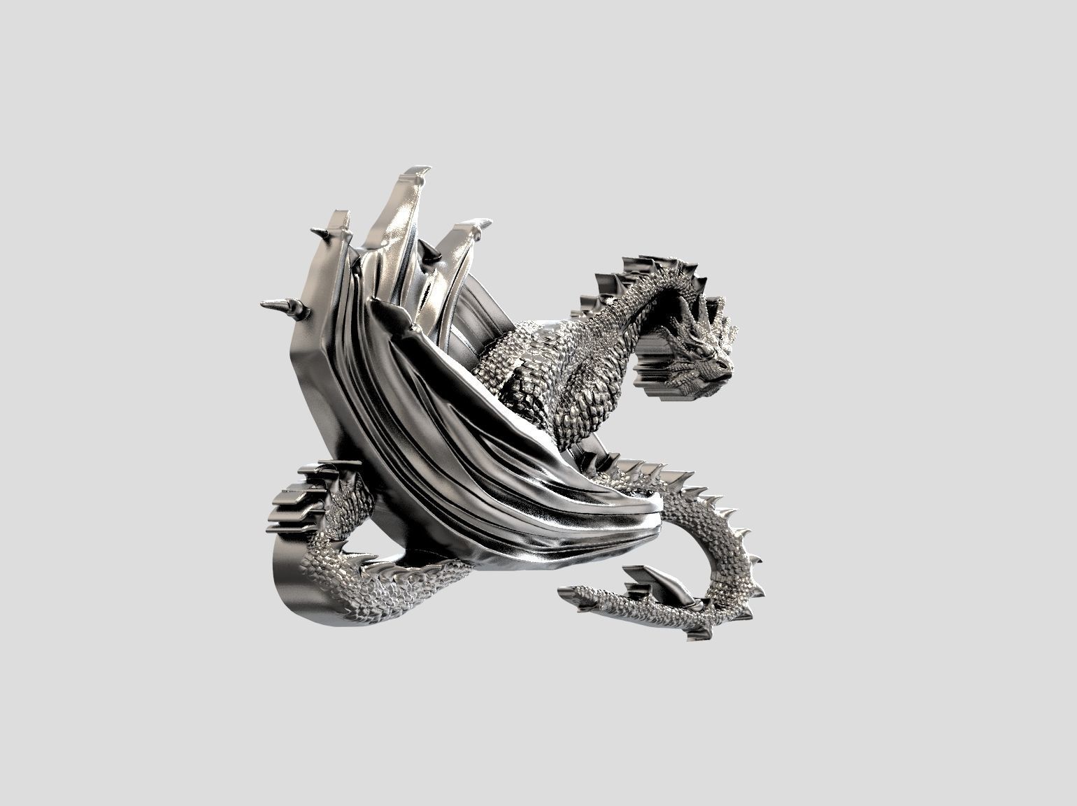 Dragon  relief biker 3D print and CNC model 3D print model_27