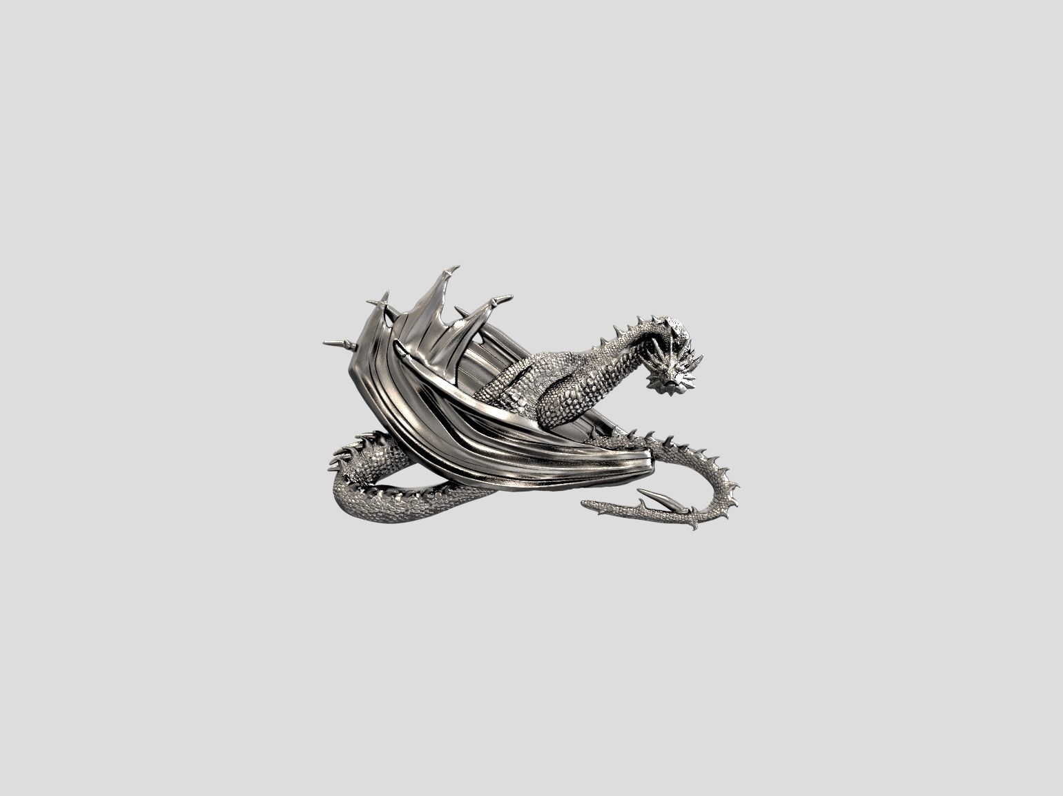 Dragon  relief biker 3D print and CNC model 3D print model_38