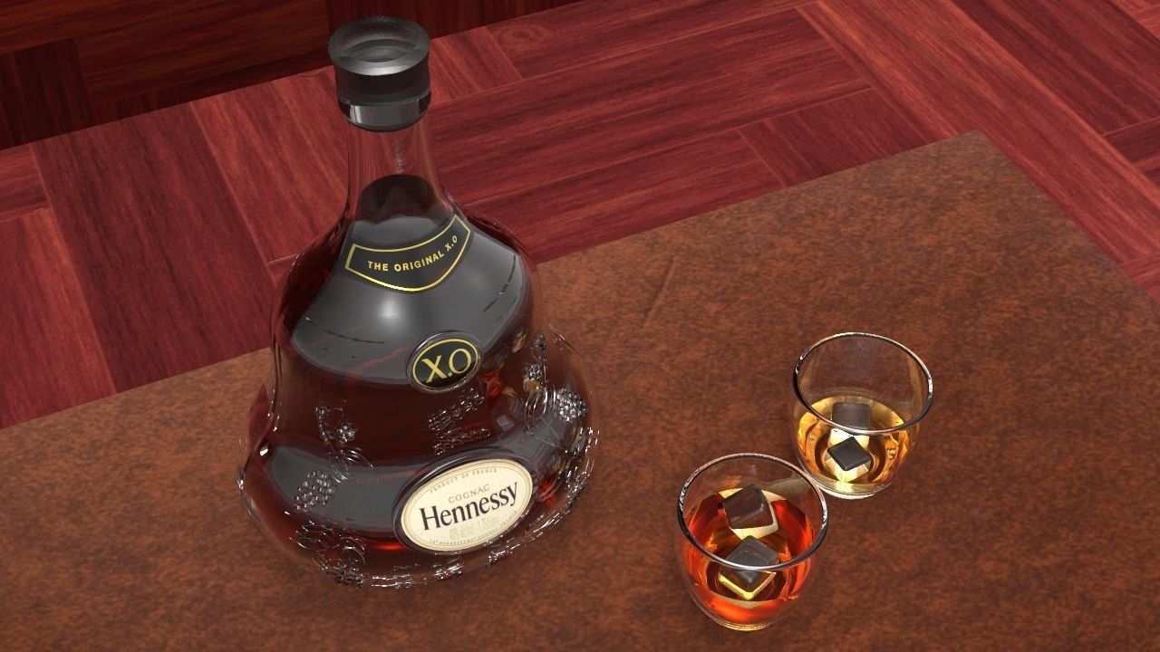 Hennessey XO Cognac 3D model_8