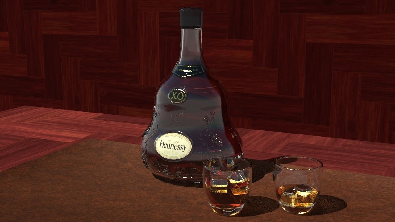 Hennessey XO Cognac 3D model_3