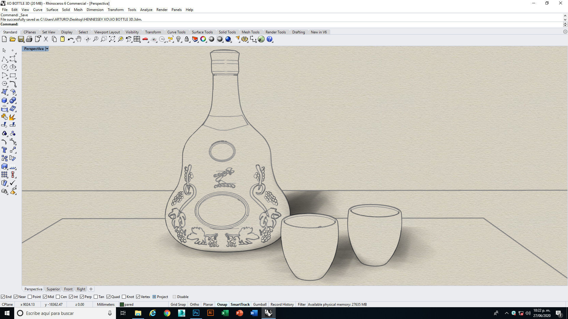 Hennessey XO Cognac 3D model_25