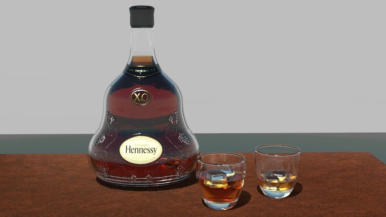 Hennessey XO Cognac 3D model_1