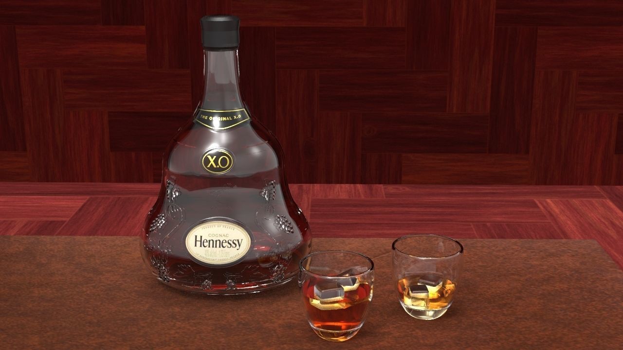 Hennessey XO Cognac 3D model_7