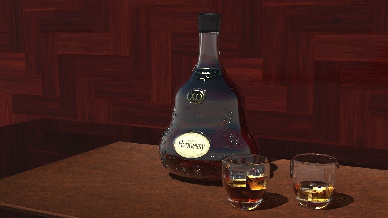 Hennessey XO Cognac 3D model_4