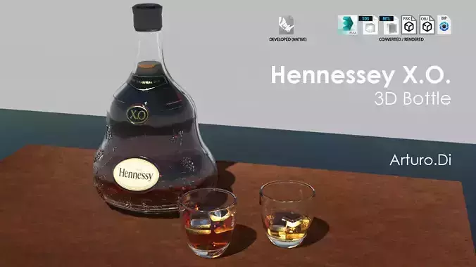 Hennessey XO Cognac 3D model
