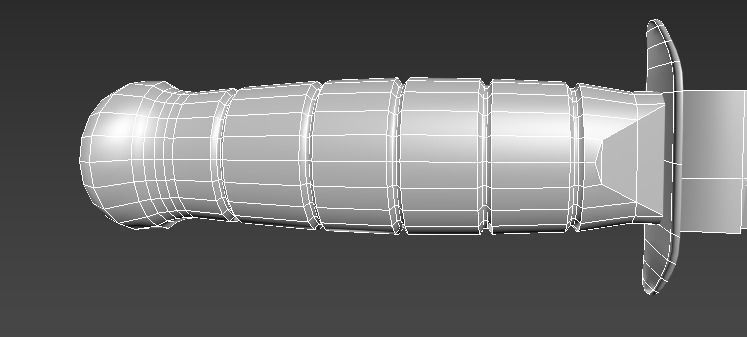 Kabar Combat Knife 3D Lowpoly Asset VR AR Low-poly 3D model_6