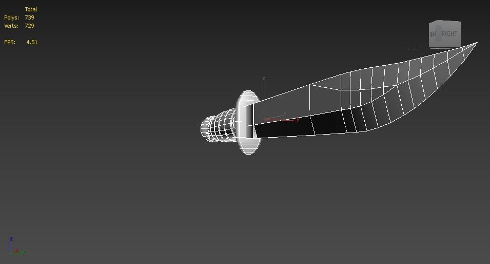 Kabar Combat Knife 3D Lowpoly Asset VR AR Low-poly 3D model_5