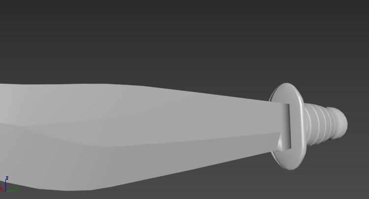 Kabar Combat Knife 3D Lowpoly Asset VR AR Low-poly 3D model_7