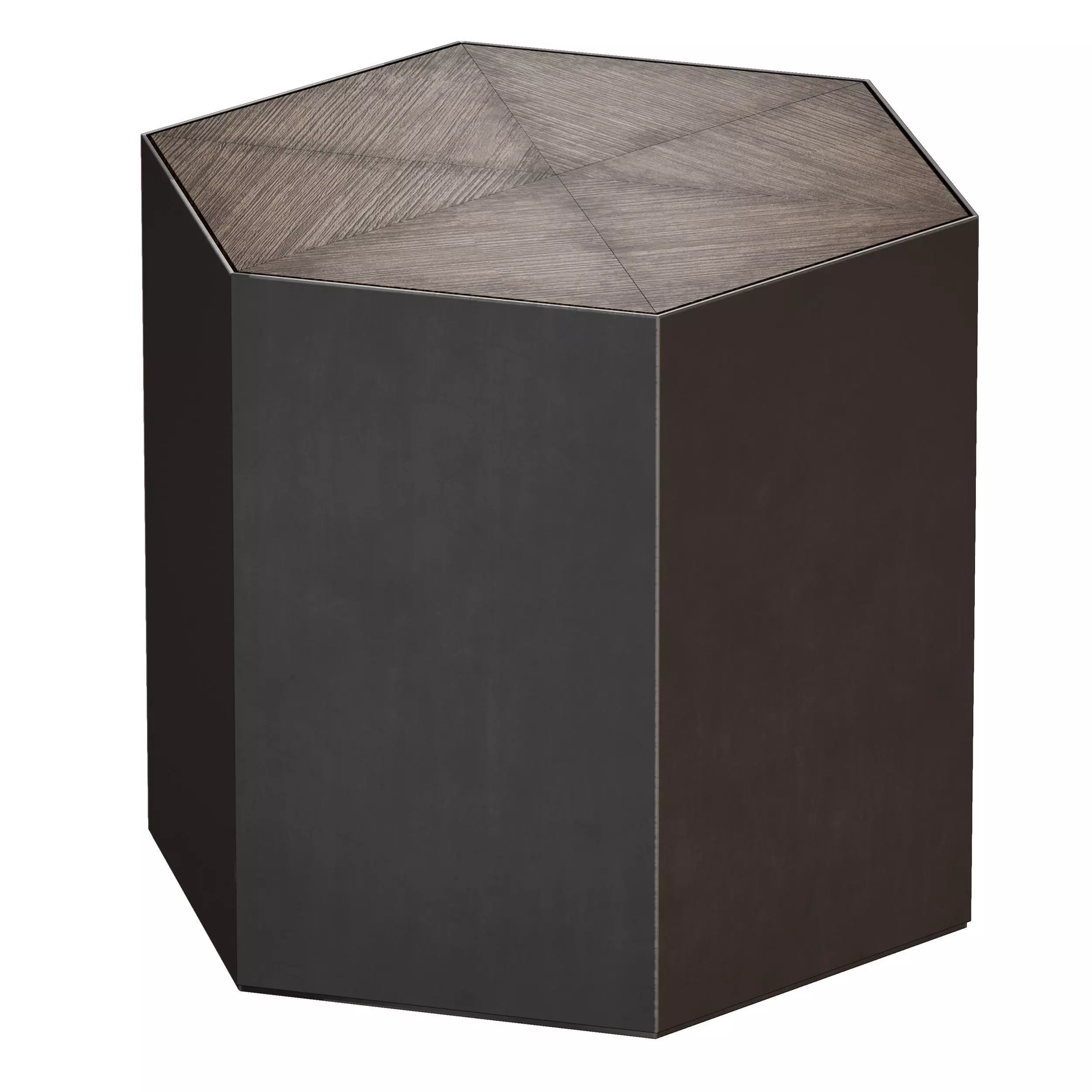 Geo Tall Light Burnt Oak Bunching Table Crate and Barrel 3D model_0