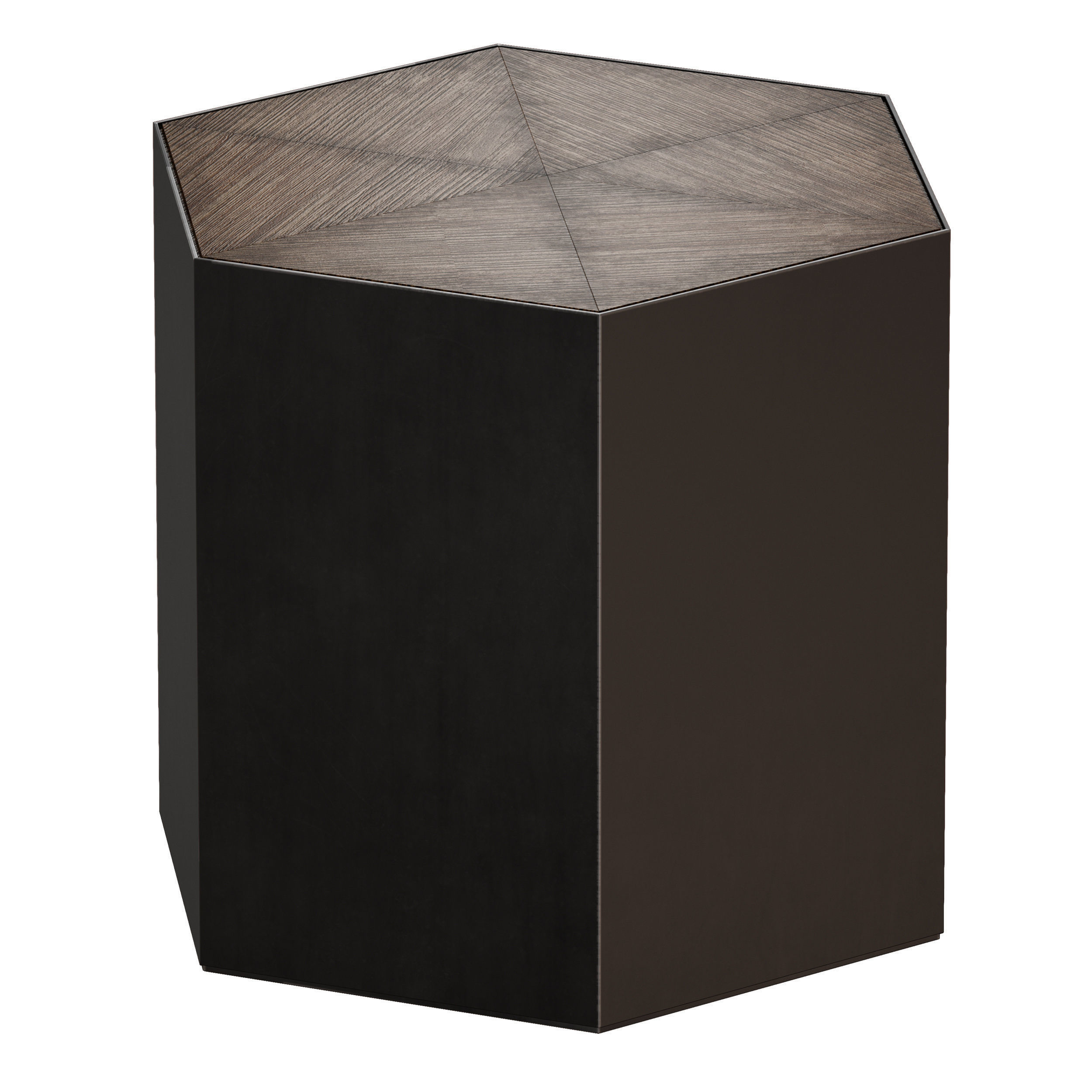 Geo Tall Light Burnt Oak Bunching Table Crate and Barrel 3D model_1