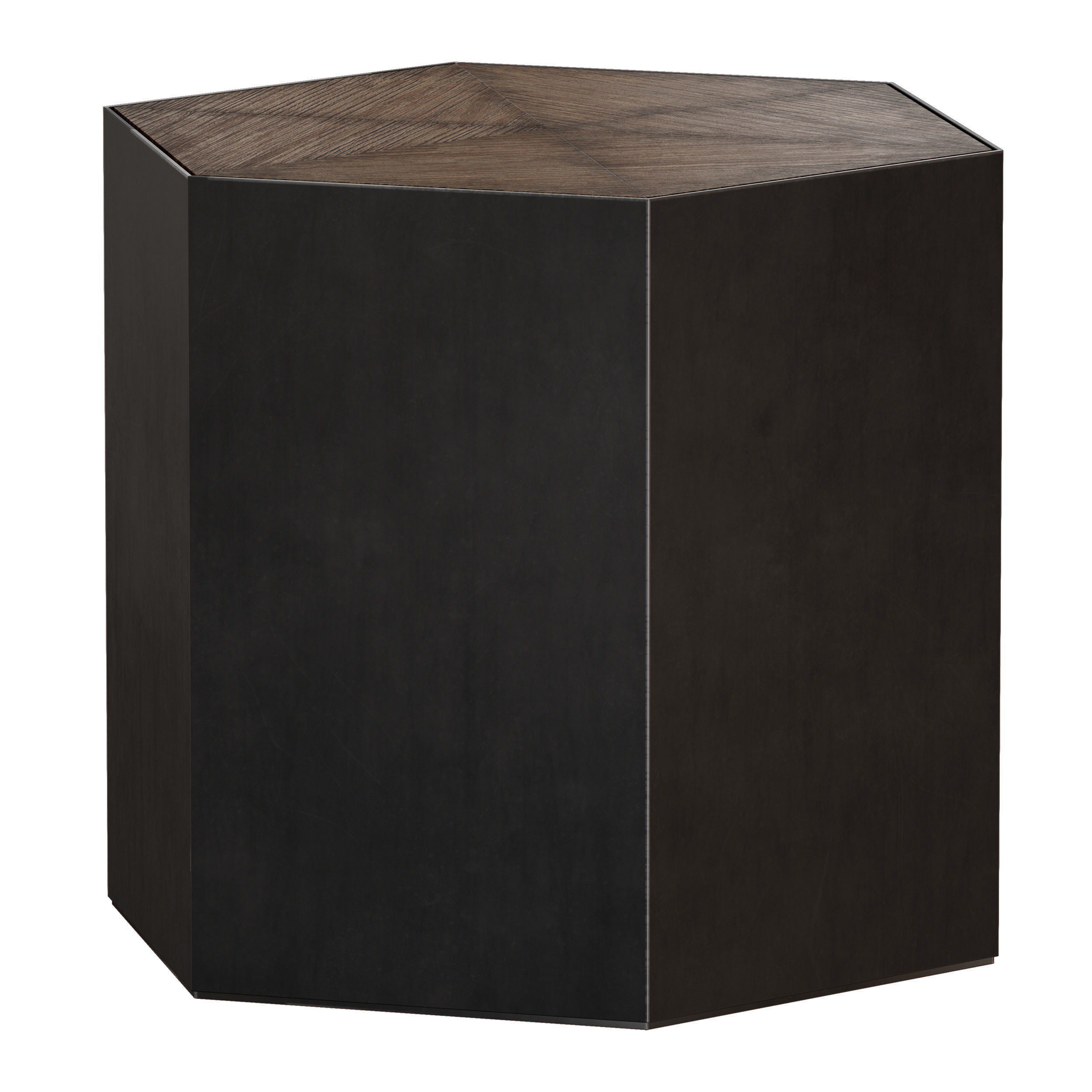 Geo Tall Light Burnt Oak Bunching Table Crate and Barrel 3D model_3