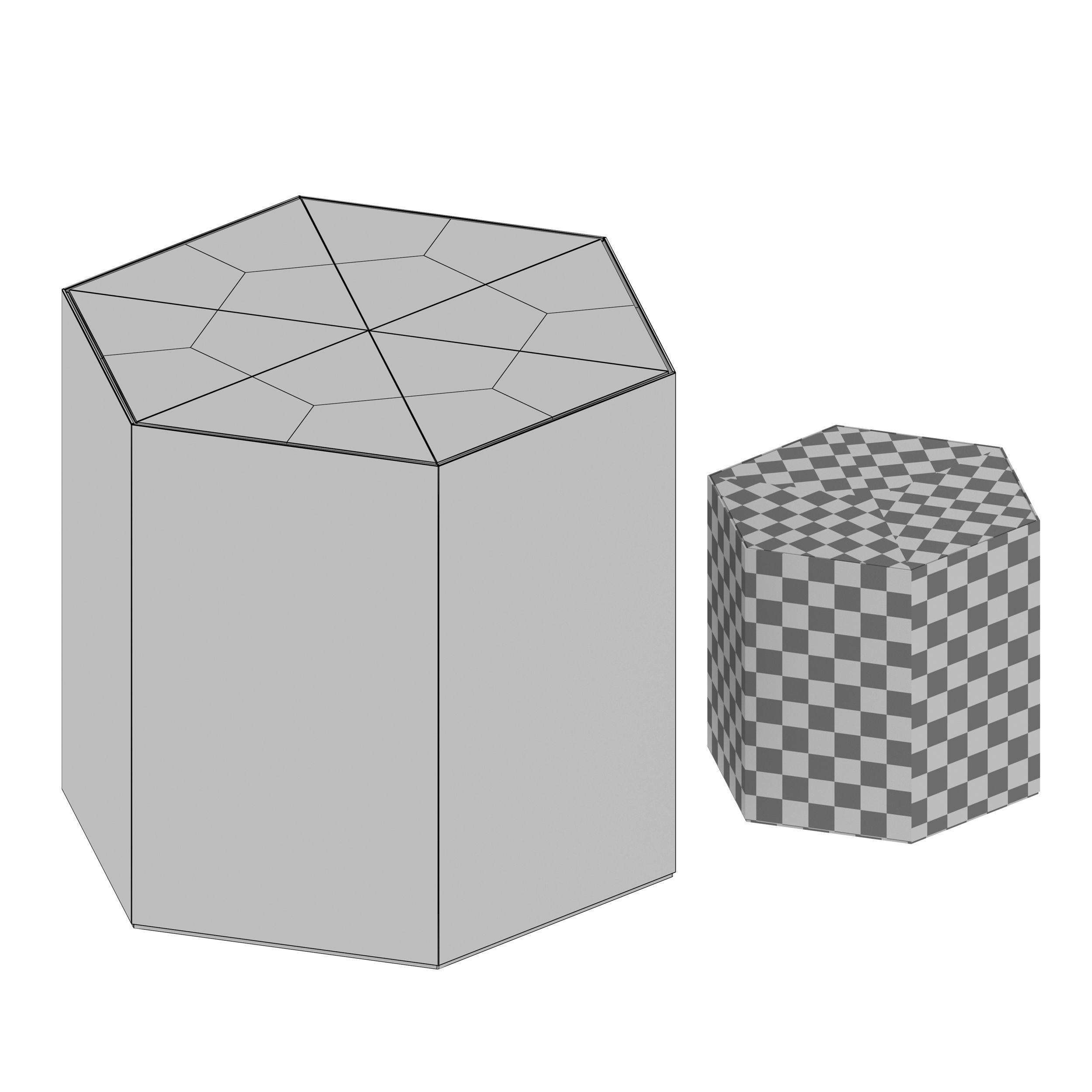 Geo Tall Light Burnt Oak Bunching Table Crate and Barrel 3D model_4