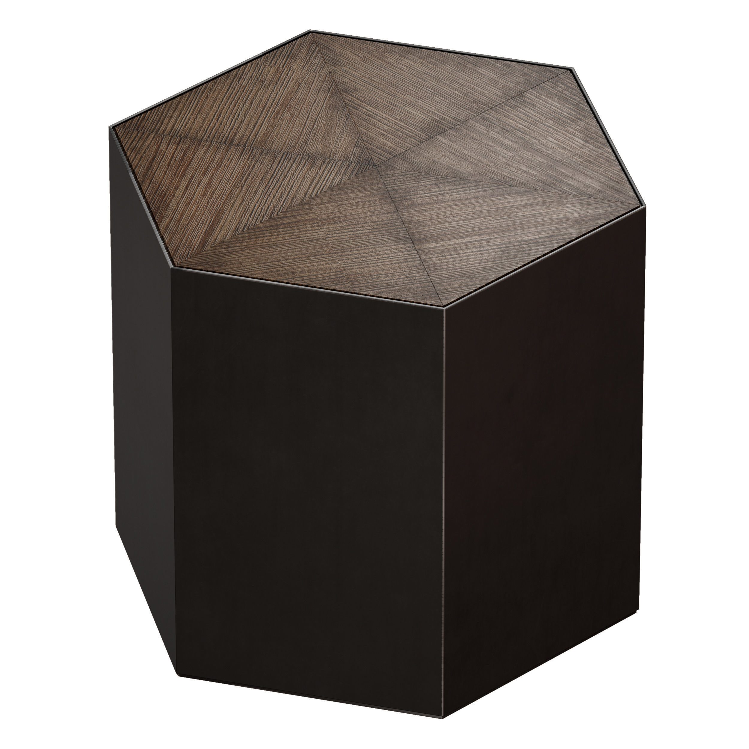 Geo Tall Light Burnt Oak Bunching Table Crate and Barrel 3D model_2