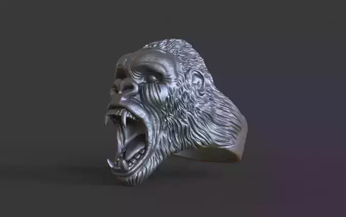 Gorilla head ring