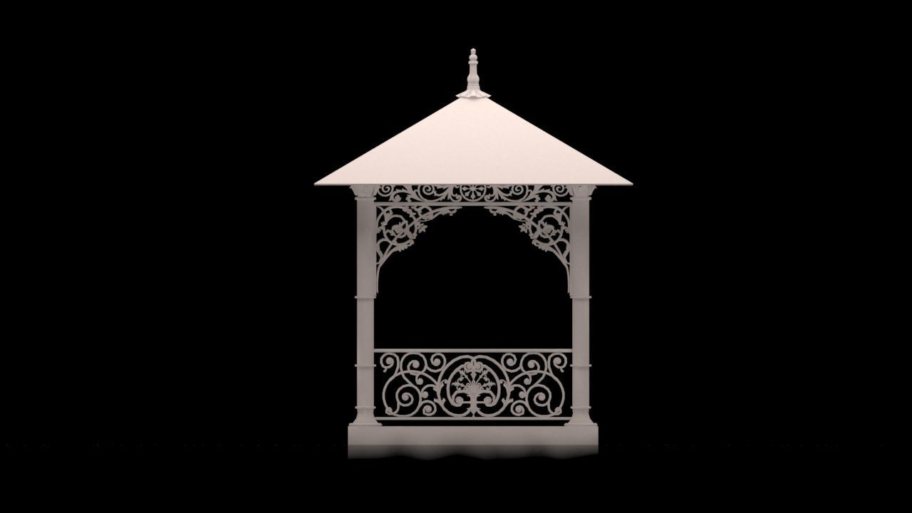 Garden Gazebo Free 3D model_1