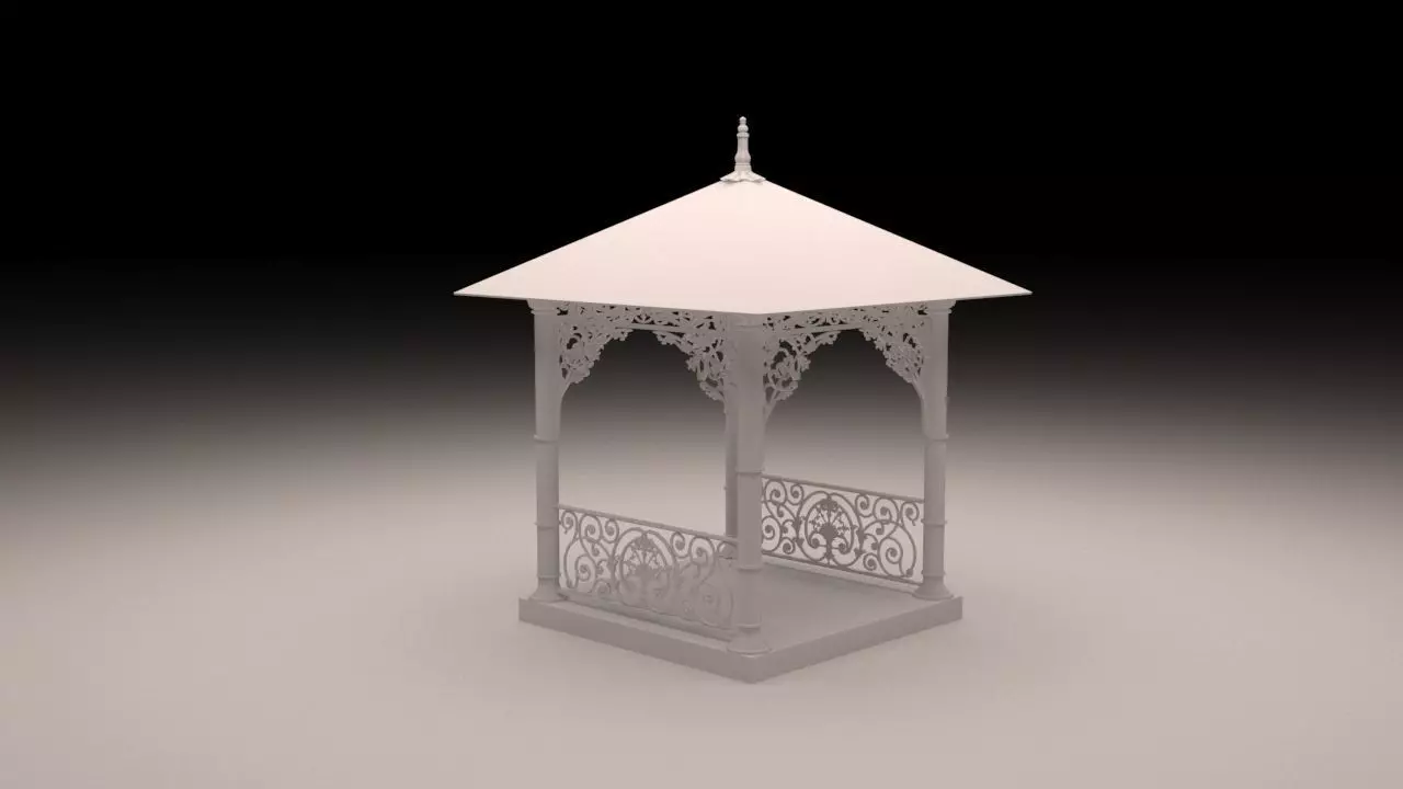 Garden Gazebo Free 3D model_0