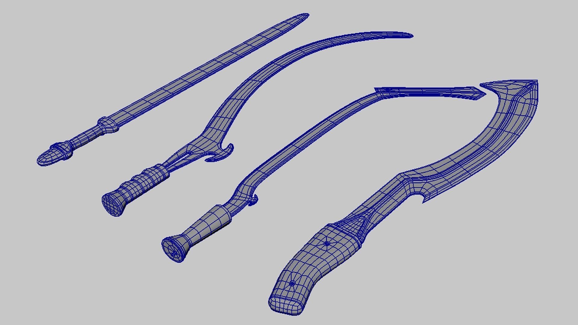 African Sword Bundle 1 3D model_8