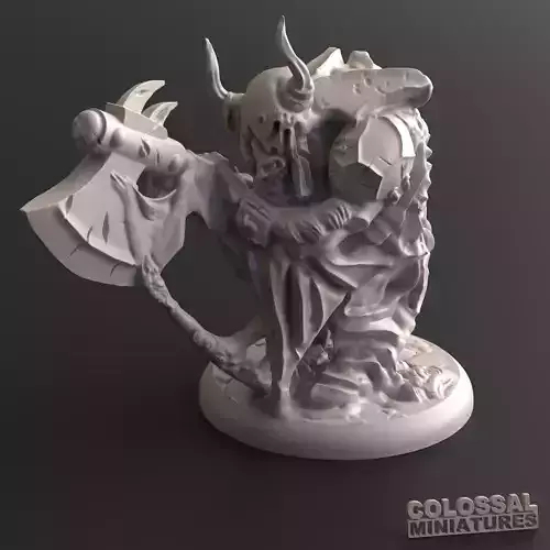 Minotaur A Undead SUPPORT-FREE 3D print model