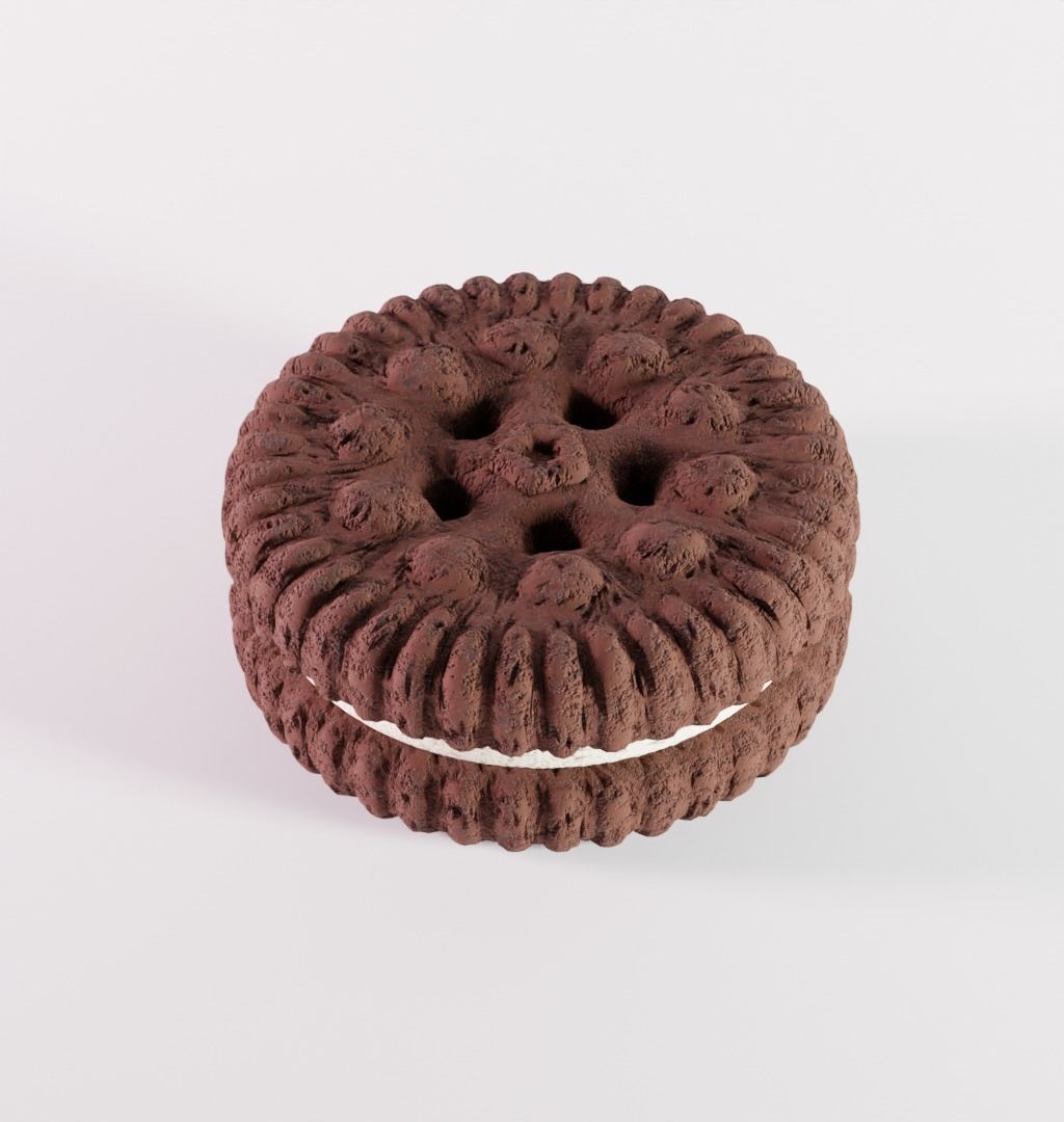 mini sandwich cookie Low-poly 3D model_4