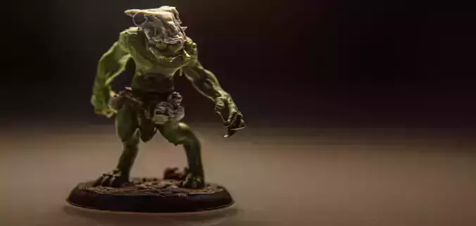 Troll A miniature figurine of undead creature 3D print model