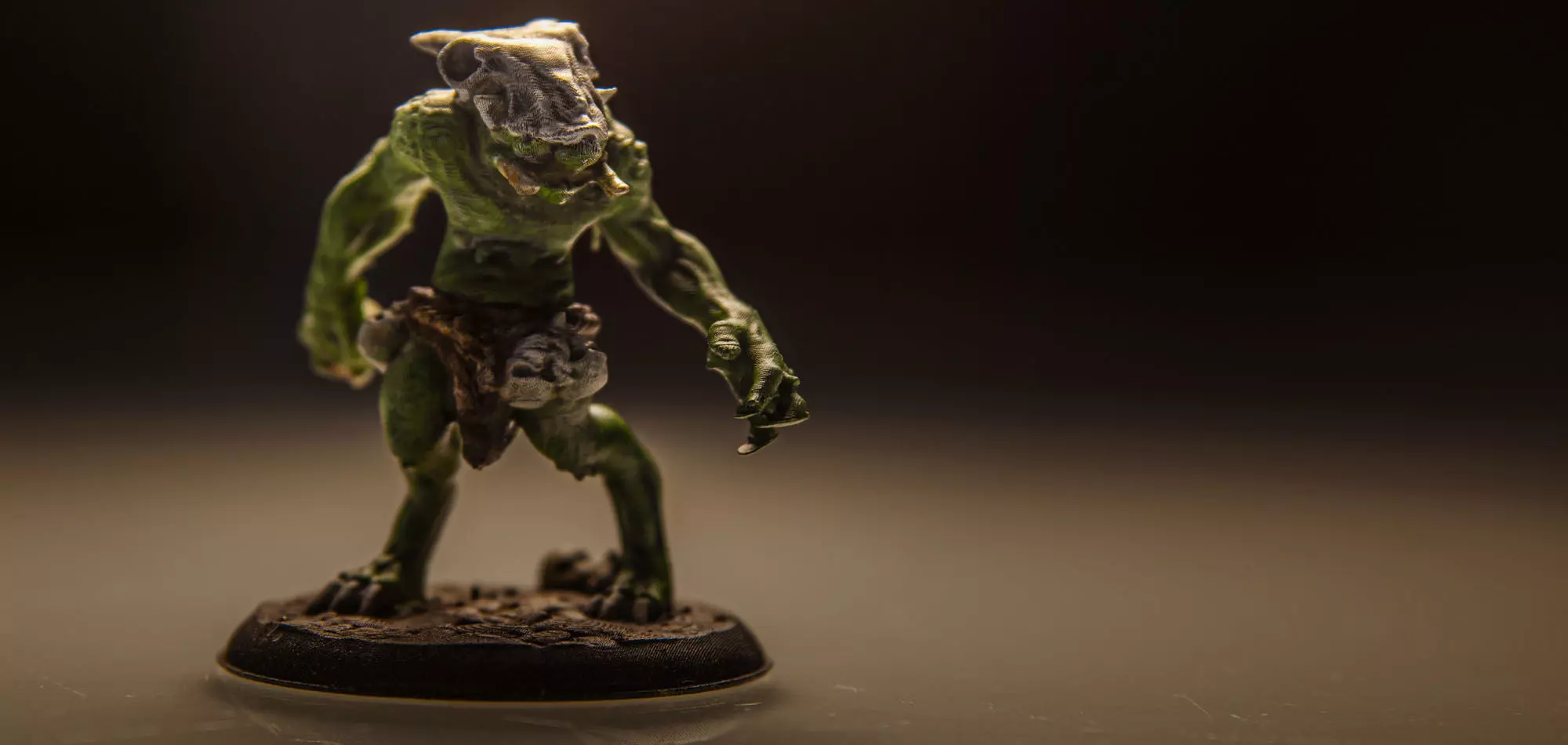 Troll A miniature figurine of undead creature 3D print model_0