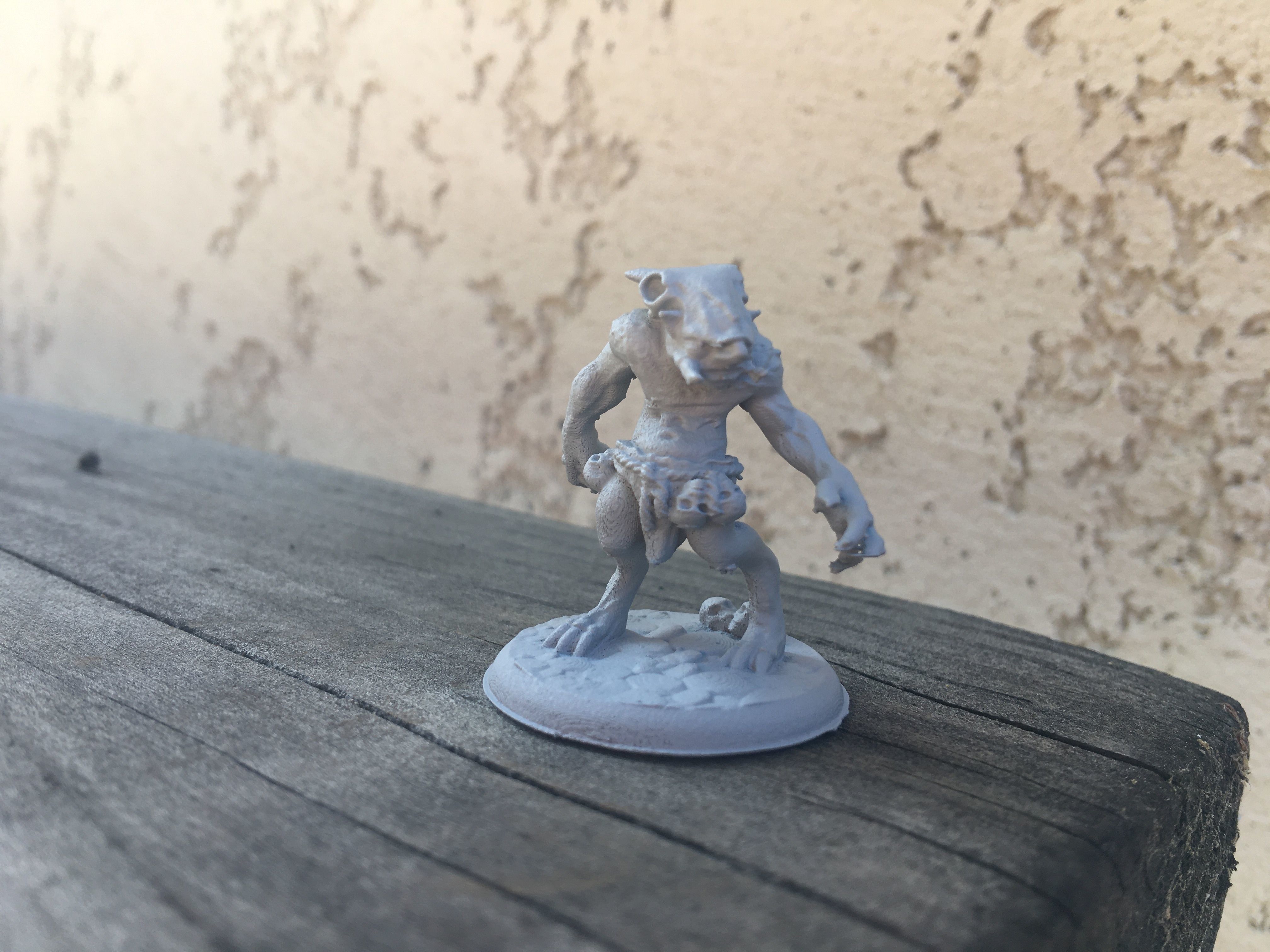 Troll A miniature figurine of undead creature 3D print model_3