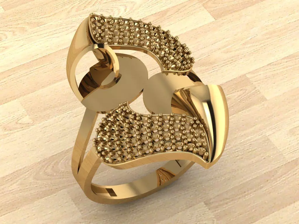 Ring 1 gold 3D print model_0