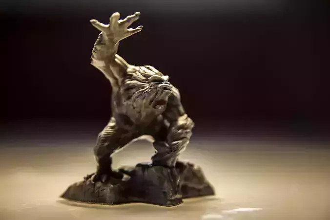 Yeti A silver figurine of werewolf
