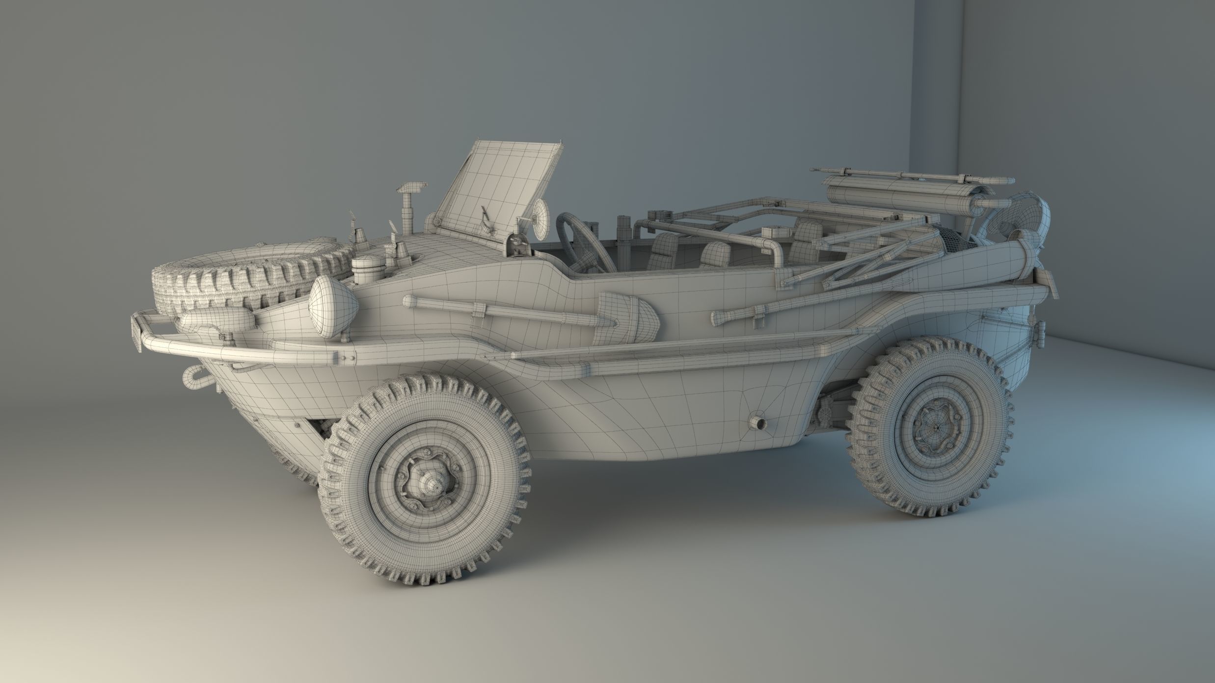Volkswagen type 166 Schwimmwagen 3D model_3