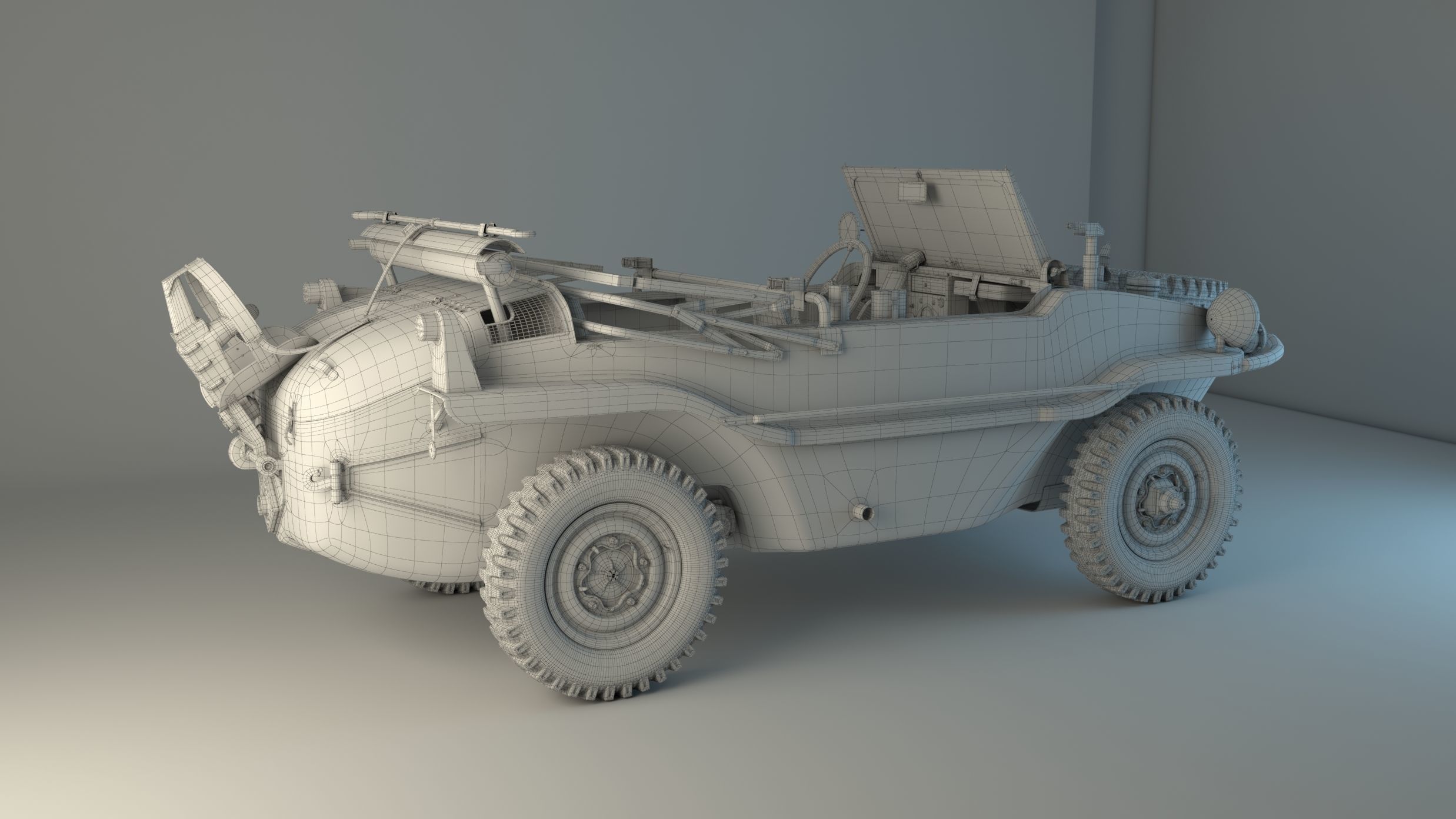 Volkswagen type 166 Schwimmwagen 3D model_5