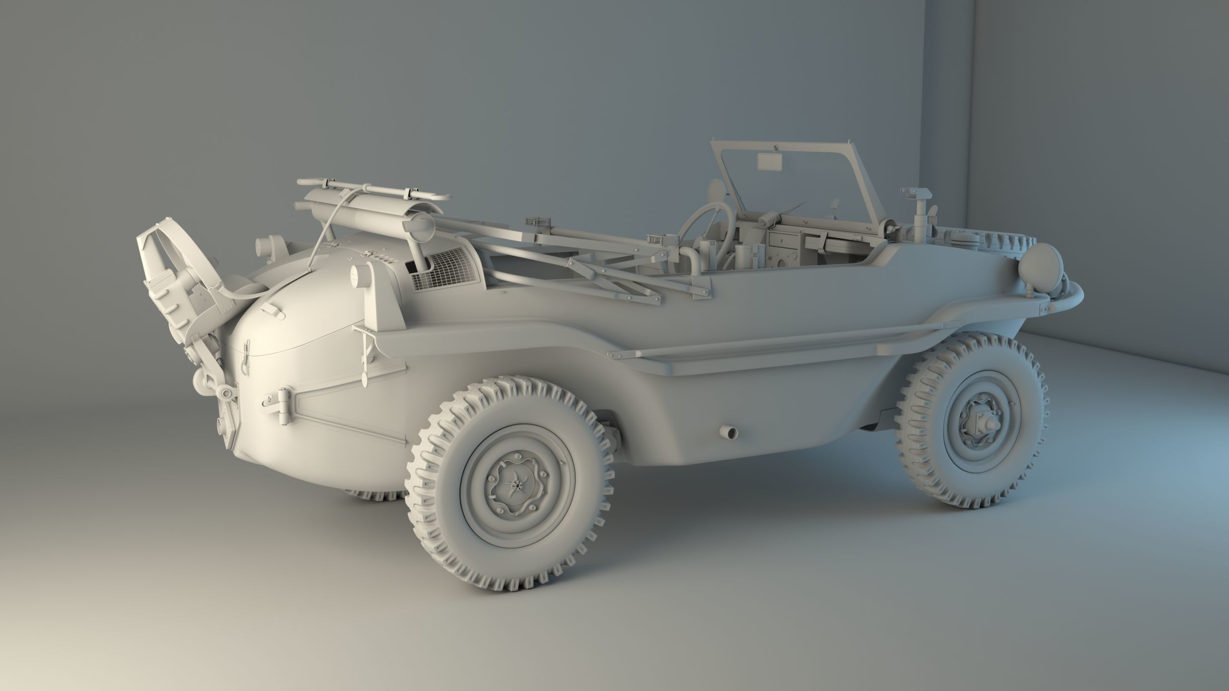 Volkswagen type 166 Schwimmwagen 3D model_4