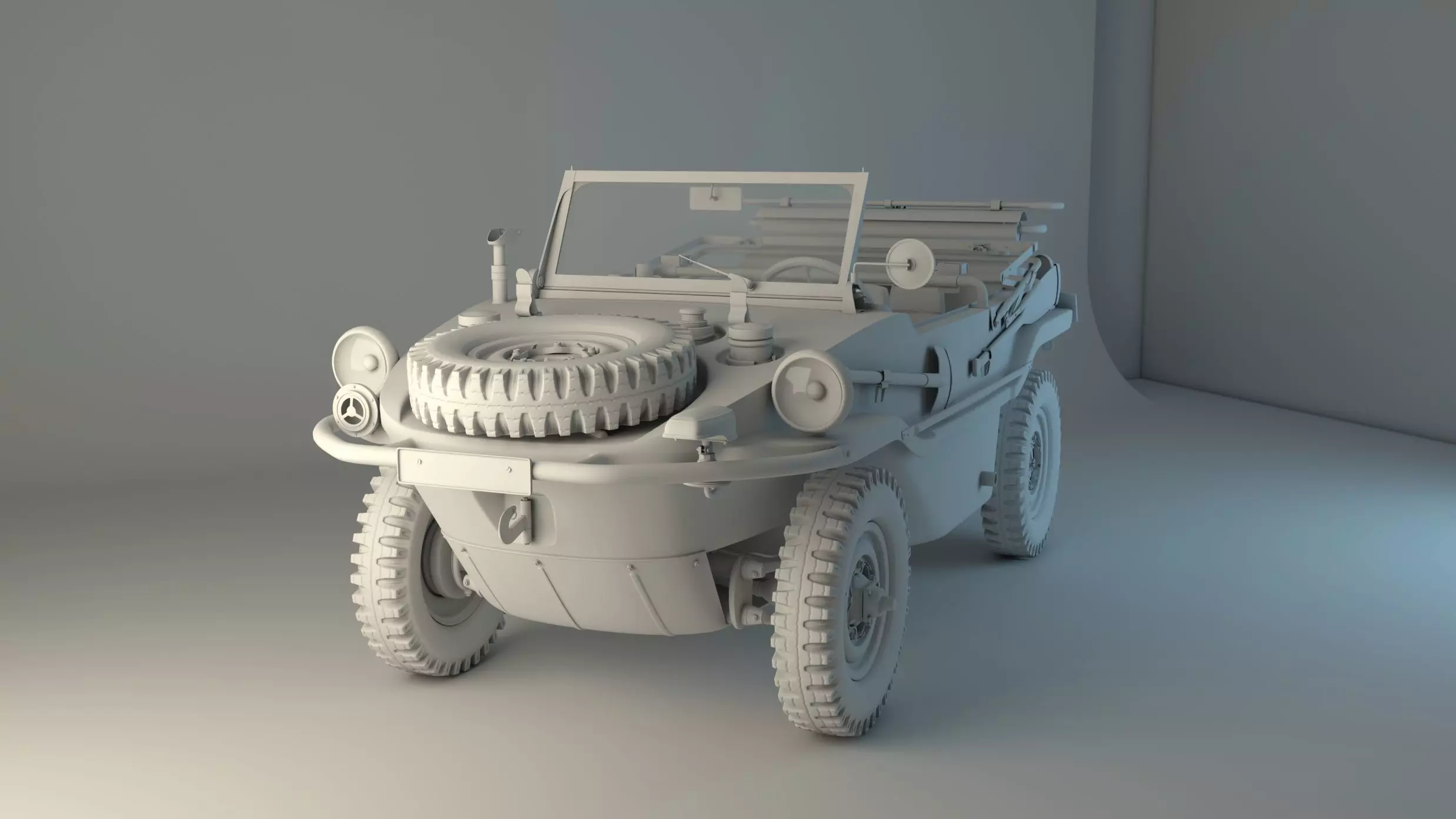 Volkswagen type 166 Schwimmwagen 3D model_0