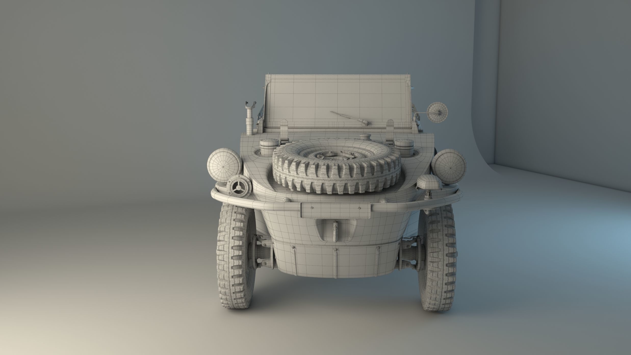 Volkswagen type 166 Schwimmwagen 3D model_9