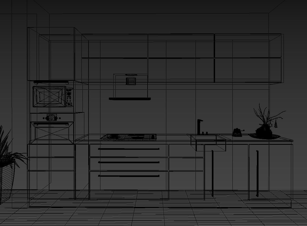 kitchen design  3D model_8