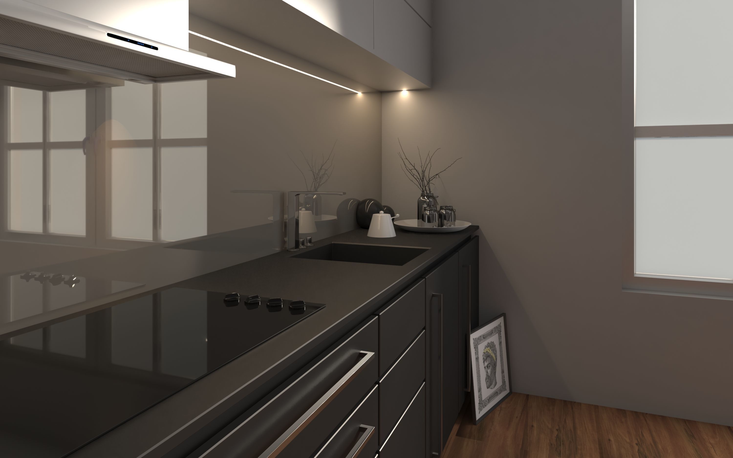 kitchen design  3D model_4