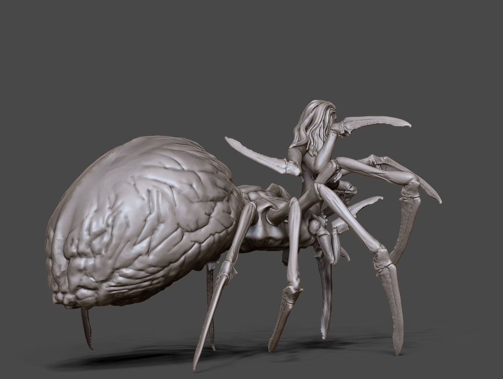 Arachne - Spider queen- 35mm scale 3D print model_2