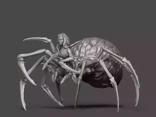 Arachne - Spider queen- 35mm scale 3D print model