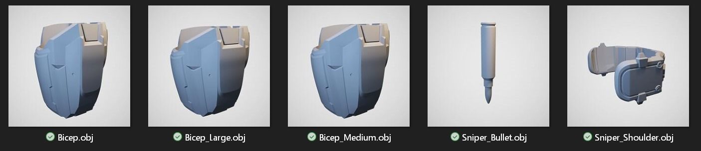 Reach Sniper Shoulder Wearable 3D Print Model 3D print model_6