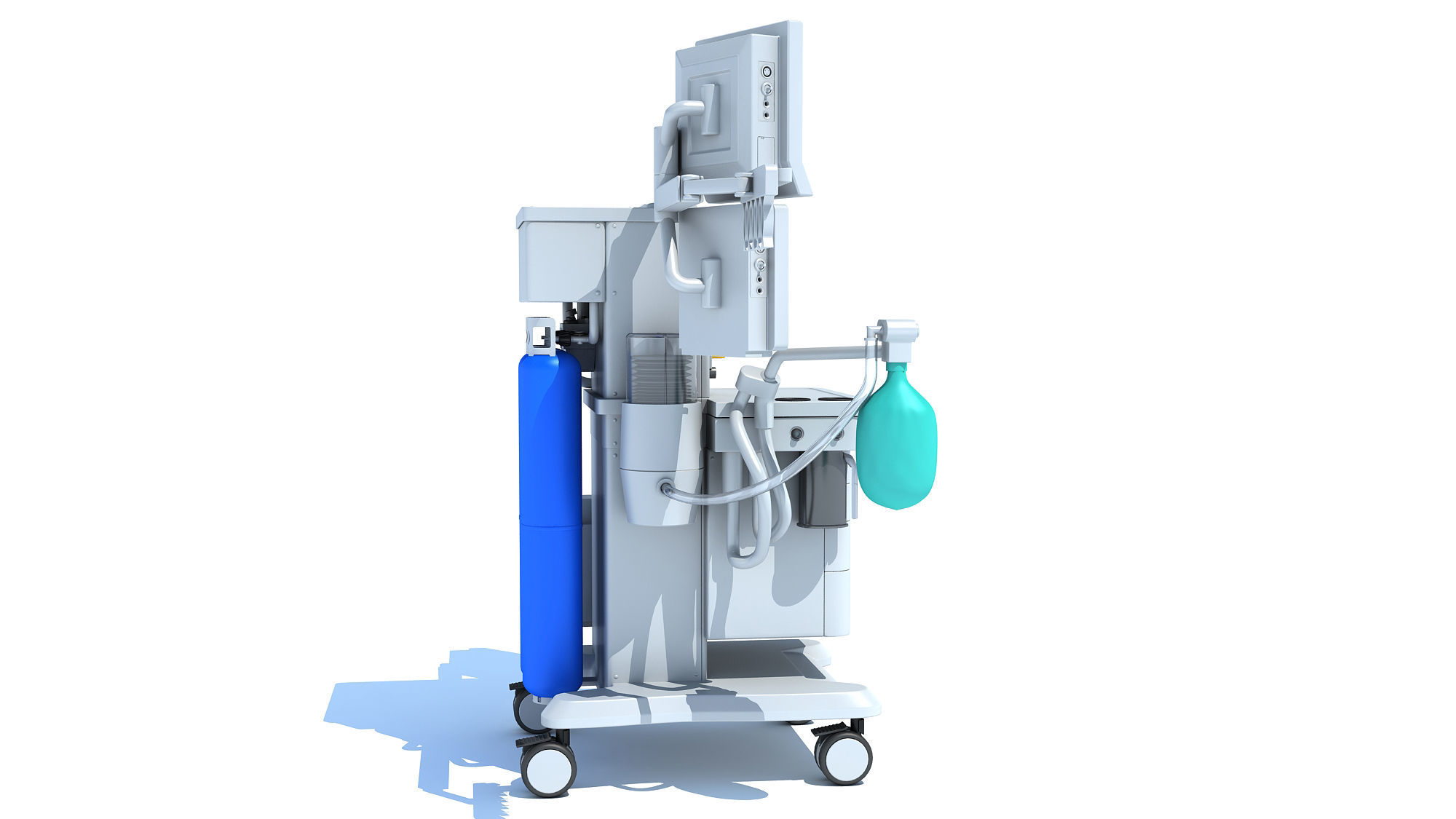 Anesthesia Respiratory Workstation Machine 3D model_7