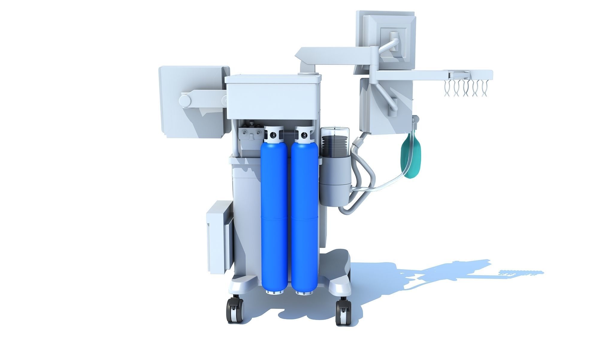 Anesthesia Respiratory Workstation Machine 3D model_5