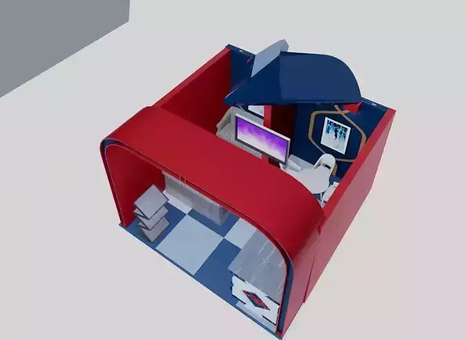 Exhibition Booth 3D model Free 3D model