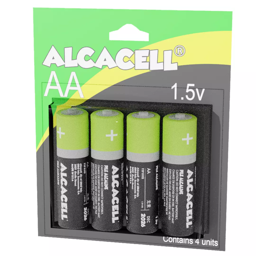 AA Battery with generic logo Free 3D model