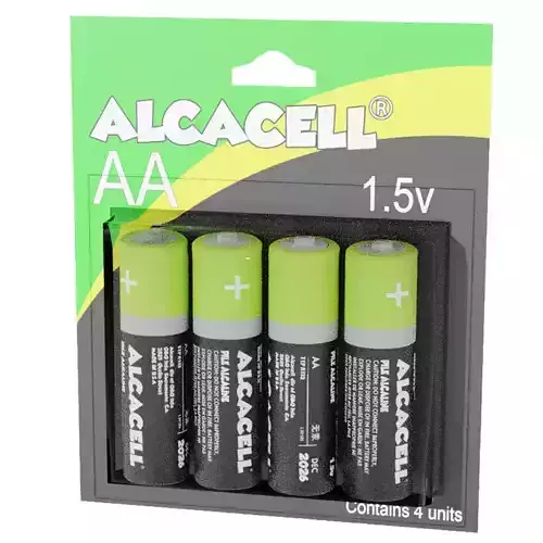 AA Battery with generic logo 3D model