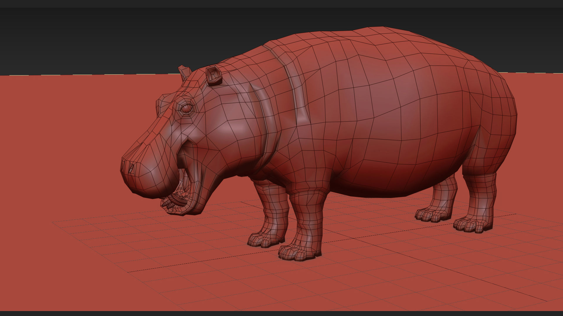 Wild Hippo 8K - Animated 3D model_21