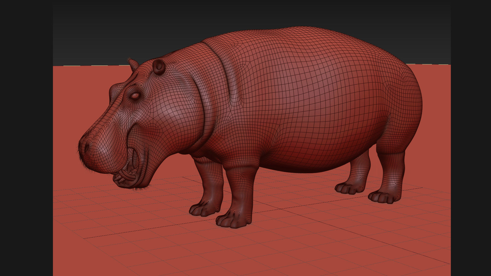 Wild Hippo 8K - Animated 3D model_23