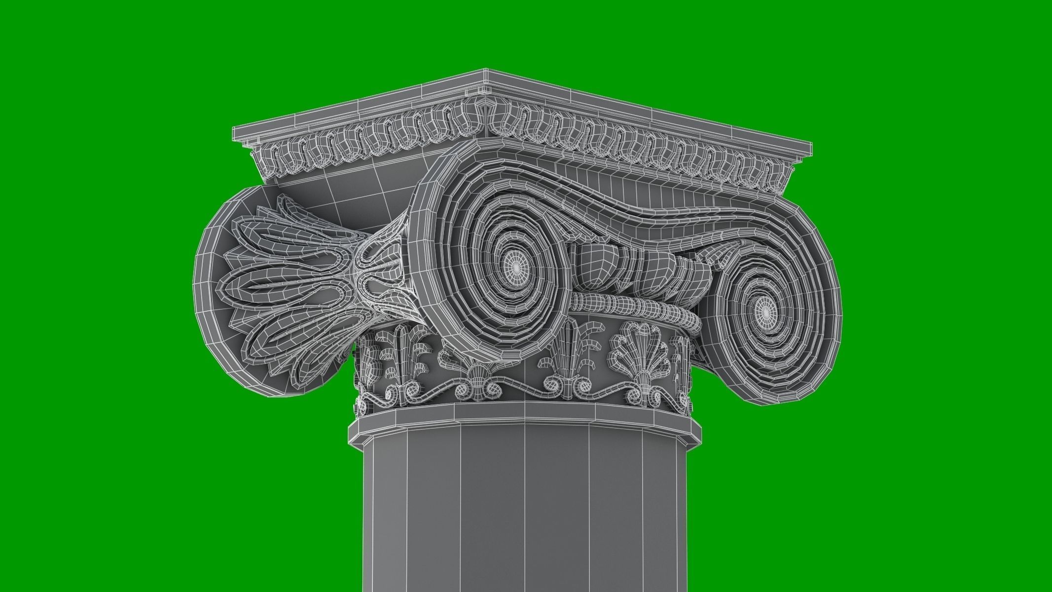 8 Classic Columns Collection 3D model_8