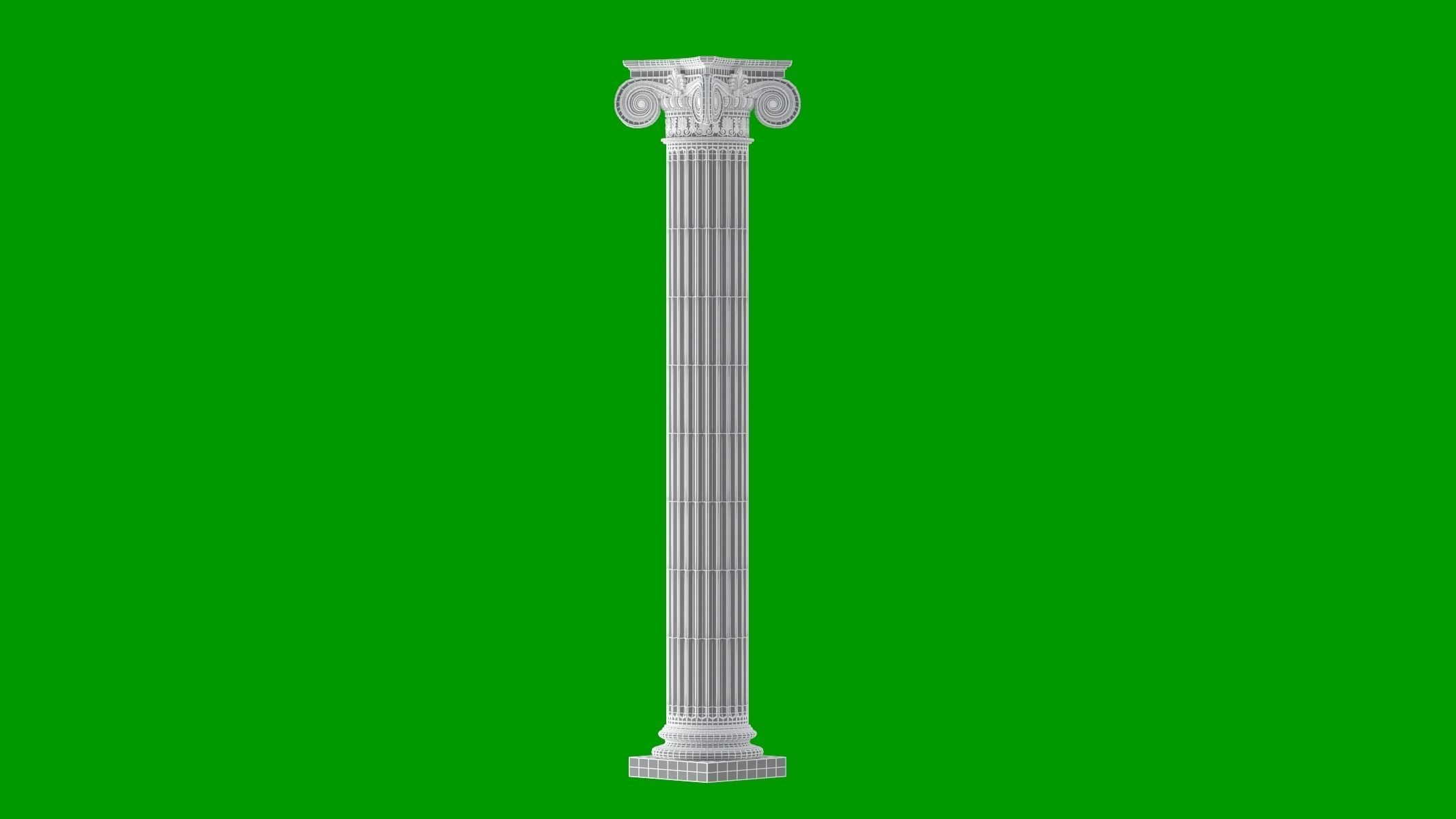 8 Classic Columns Collection 3D model_3