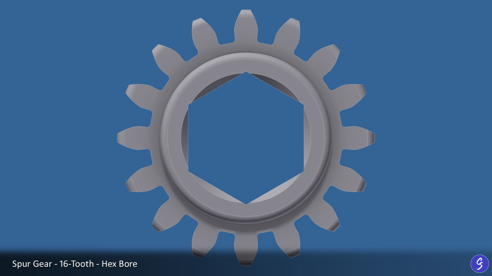 16-Tooth Spur Gear 03 3D print model_13